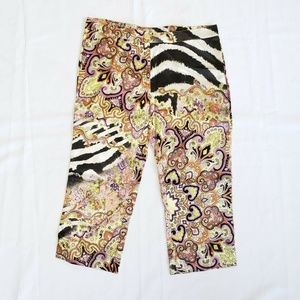 Roberto Cavalli Multicolor Patterned Pants